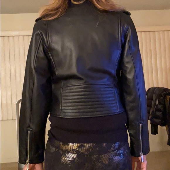 BCBG MAXAZRIA BLACK LEATHER JACkET  SIZE XS - Picture 5 of 5